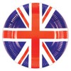 20 X 9" / 23CM UNION JACK PAPER PLATES - QUEEN ROYAL DIAMOND JUBILEE OLYMPICS STREET PARTY TABLEWARE