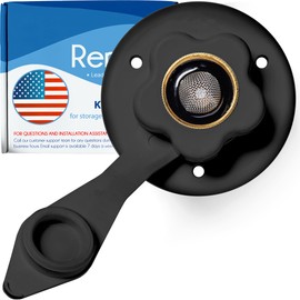Renator RV Water Inlet Connection. RV City Water Inlet With Check Valve. Inlet Hose Connector. Hose Flange Hookup For RV Camper (Black)