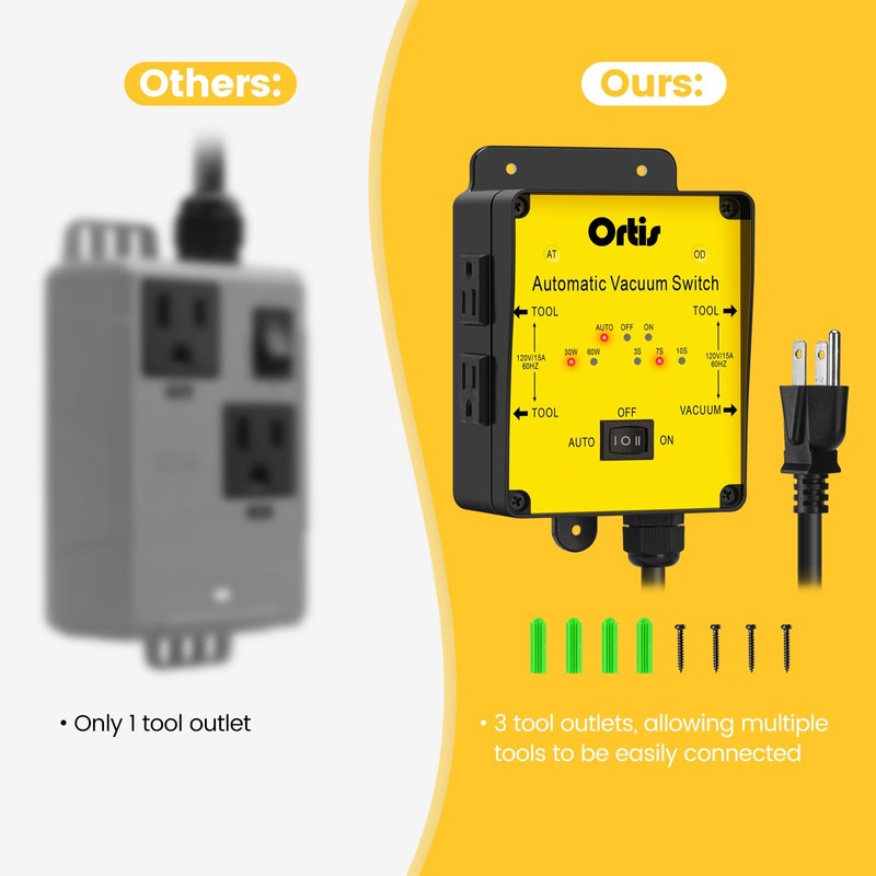 2025 New! Automatic Vacuum Switch, Ortis Dust Control Autoswitch for