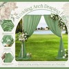 VACVELT Wedding Arch Draping Fabric Sage Green Chiffon, 1 Panel