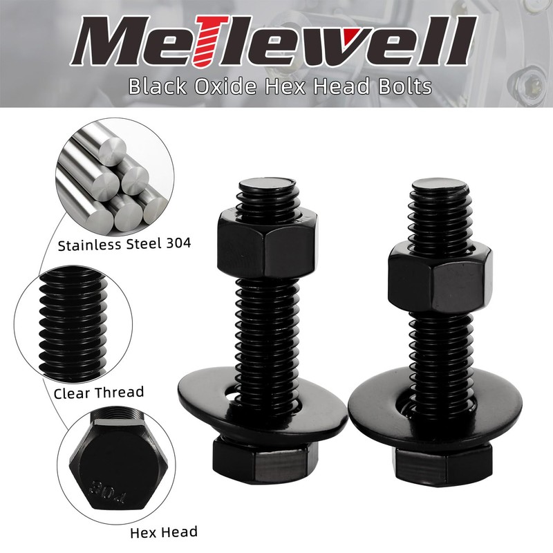 1/4-20 x 1-1/2" Hex Head Screws Bolts, Nuts, Flat &