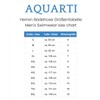 Aquarti Men's Short Swimming Trunks with Side Stripes, Black /