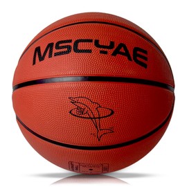 MSCYAE Basketball Size 5, Basketball for Children, Mini Basketball Size 3, Ideal for Youth Children's Hands, Outdoor Basketball Rubber, Brown 5