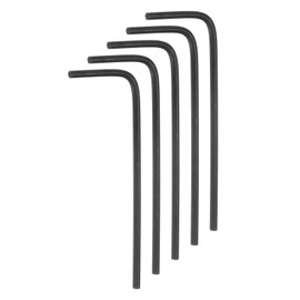 sourcing map 5pcs Hex Key Wrench 1.5mm L-Shape Hexagon Metric Wrenches Chrome Vanadium Steel Repairing Tool for Home Repair, Black
