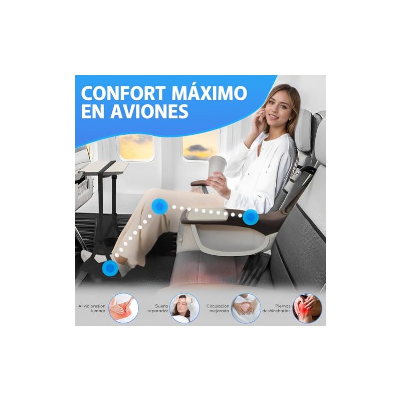 Hamaca de Pie de Avión Ajustable, Hamaca Para Pies Portátil