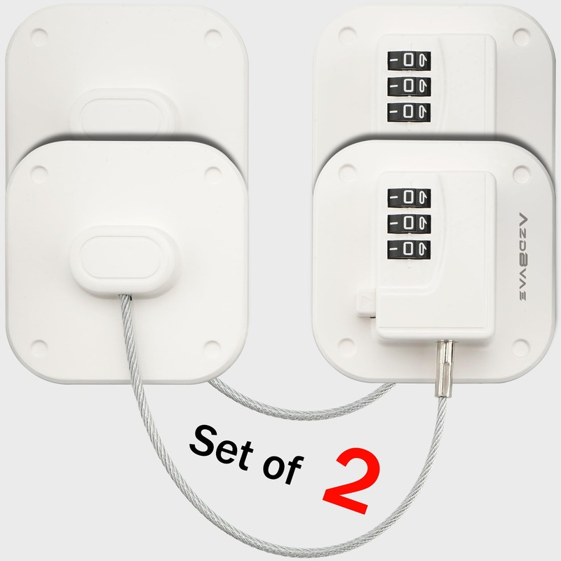 Refrigerator Lock, Heavy Duty Fridge Lock, Combination Lock for Fridge,
