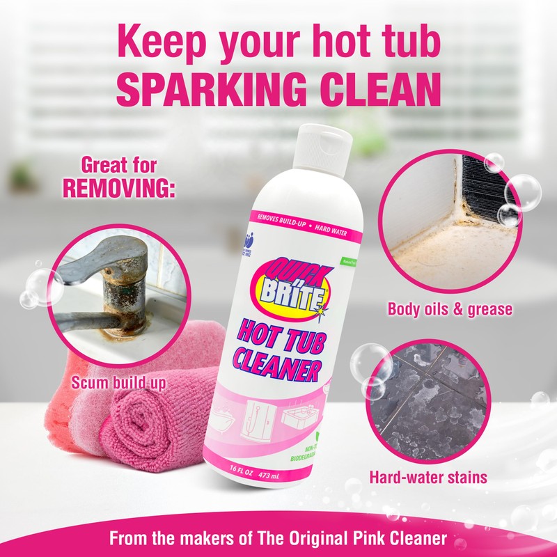 Quick N Brite Heavy Duty Hot Tub Cleaner Kit -