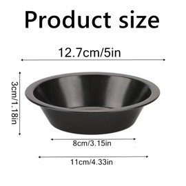 5 inch (12.7 cm) 4-Pack mini Pie Pans, Reusable Round Non-Stick Pie tins for Oven and Baking, Cakes, breads, Desserts, Pizzas and Meats
