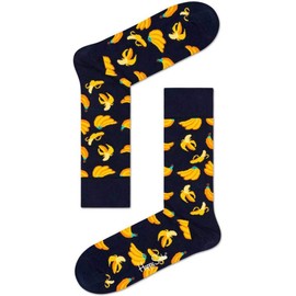 Happy Socks Women's Banana Sock, Navy, 3-7 (Size:36-40)
