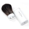 Edwin Jagger White Travel Shaving Brush (Black Synthetic)