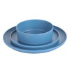 Gibson Home Canyon Crest Stackable Matte Melamine Set - Blue,