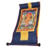Tibetan Thangka Wealth God Yellow Jambhala Buddha Buddhist Decorative Scroll