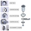 10 Pack 30mm Cam Lock Security, Cabinet Locks with Keys,