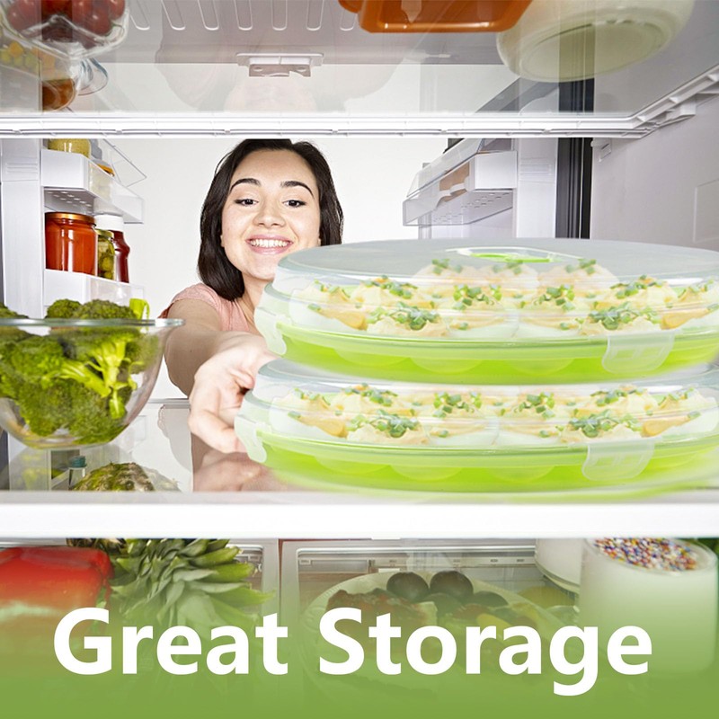 HANSGO Deviled Egg Containers with Lid, Deviled Egg Platter Carrier