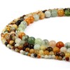 RUBYCA Natural Multi Color Jade Gemstone Round Loose Beads for
