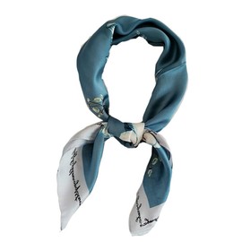 FONYVE Silk Feeling Scarf Medium Square Satin Head Wrap for Women 27.5 inches