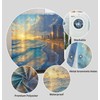 ChloropLastid Beach Ocean Shower Curtain, 72x72 Teal Blue Cute Nautical