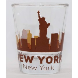 New York City Sunset Skyline Shot Glass