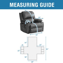 H.VERSAILTEX 100% Waterproof Recliner Chair Covers Recliner Cover Non-Slip with Elastic Straps for Pets, Dogs Furniture Protector Washable (Recliner Chair, Coconut Milk)