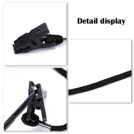 Hat Retaining Clip, 10 Pieces Anti-Wind Hat Band Clips, Golf Cycling Fishing Sun UV Protection Hat Wind Lanyard Cord Clips Rope, brown