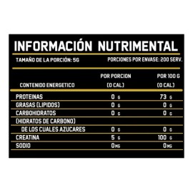 Creatina Monohidratada Big Protein 1kg 200 Servicios
