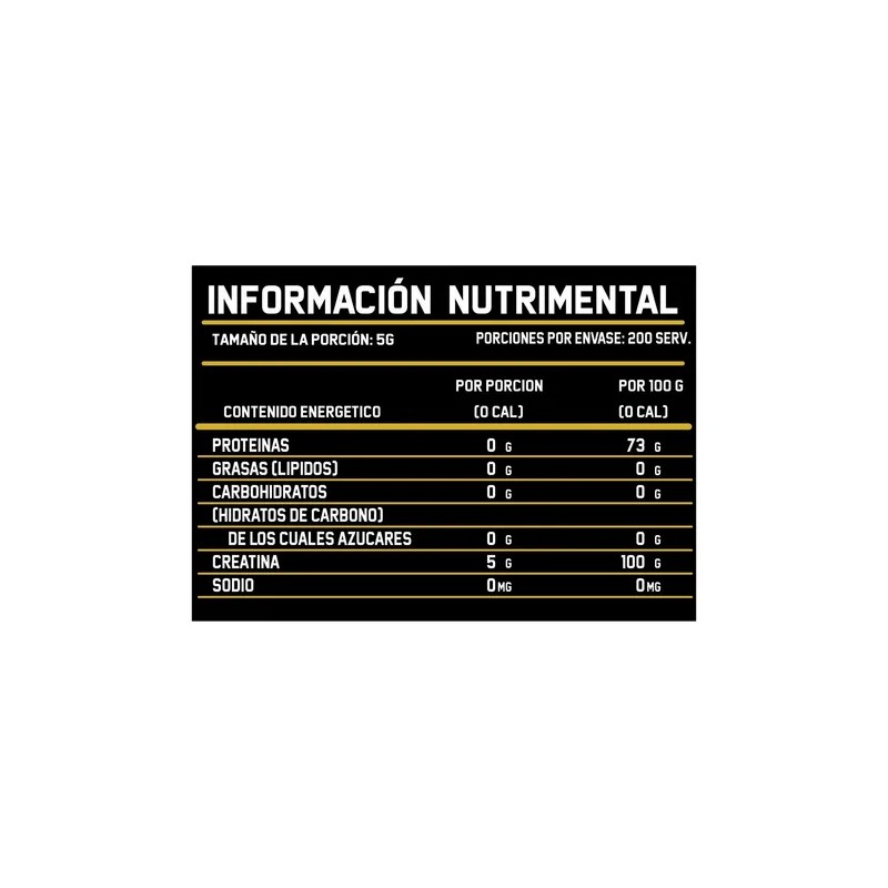 Creatina Monohidratada Big Protein 1kg 200 Servicios