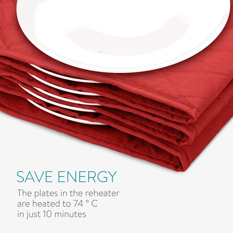 Navaris XXL Electric Plate Warmer - 34 x 30 x
