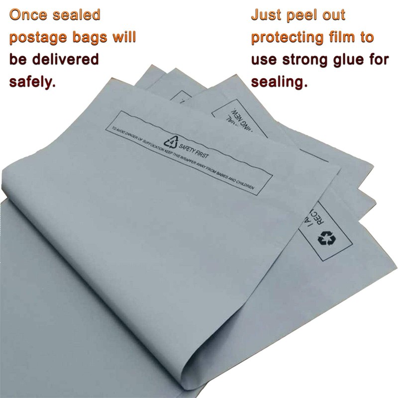 Large 25x Grey Mailing Bags 17” x 22” Polythene Self