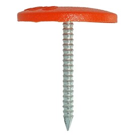 Grip-Rite Plastic Cap Nails - Secure Roofing Underlayments and Housewraps - Electro-Galvanized - 1-1/4" - 185 Count/1 Pack - 114PRCAP1