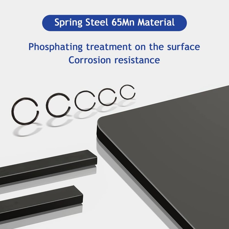 120Pcs GB895.2 Φ10-Φ26 Retainer Clip 65Mn Shaft Steel Wire Ring