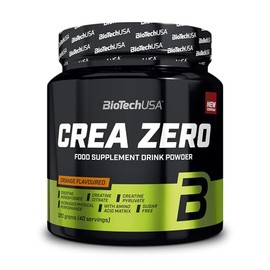 BioTechUSA Crea Zero | Sugar-Free Creatine Drink Powder | Added BCAAs, Vitamins, Minerals, 320 g, Orange