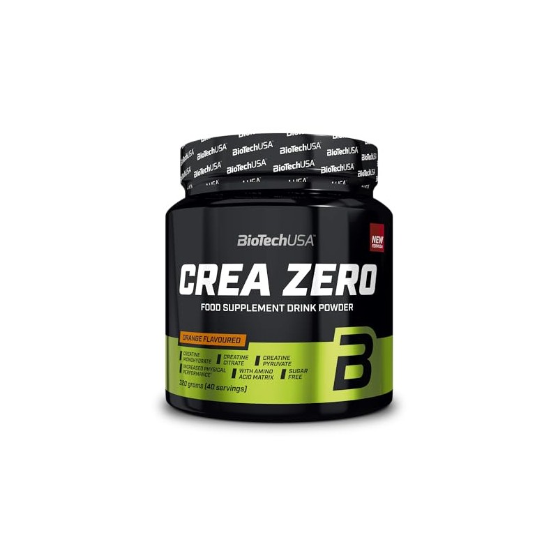 BioTechUSA Crea Zero | Sugar-Free Creatine Drink Powder | Added