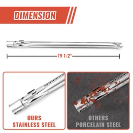 19.5" Grill Burner for Weber Genesis 300 Series E310 E320 E330 S310 S320 S330 EP310 EP320 EP330 Gas Grills with Front Control Panel Grill Pipe Tubes Burner (Grill Burner)