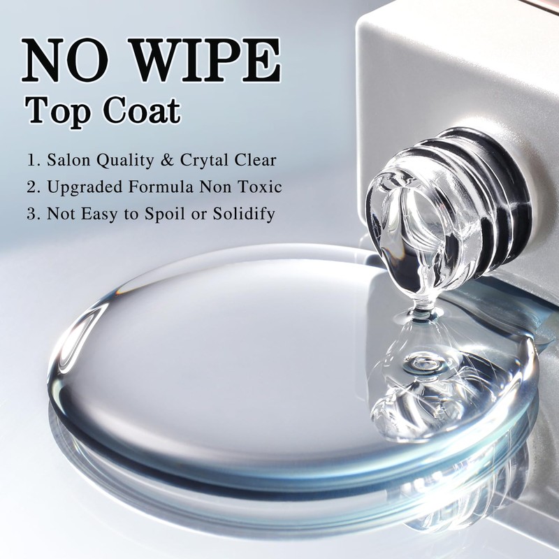 Double Rhythm 2 Pcs 15ML No Wipe Gel Top Coat