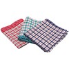 2Work Check Design Tea Towels 430 x 680 mm (Pack