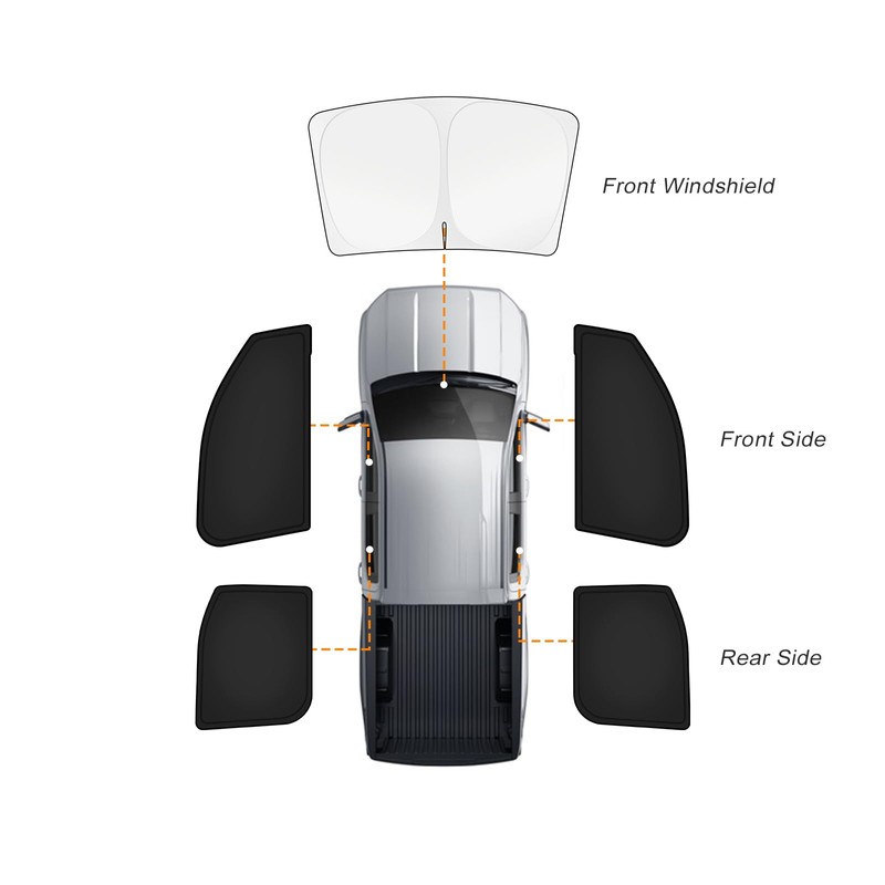 KUST Car Window Shades for Chevy Colorado 2023-2025 2026 Windshield