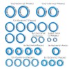 BRKRC 27PCS Rubber Blue Sealed Ball Bearing Kit for Tra-xxas