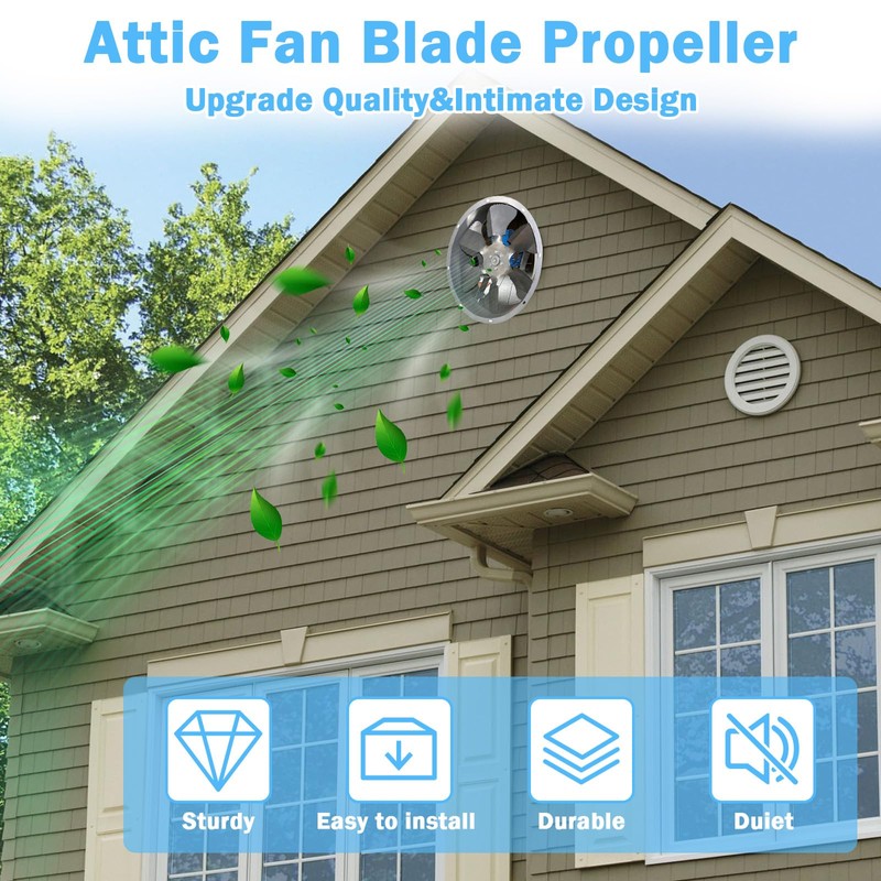 FB99100 Attic Fan Blade Propeller 12" 32 Degree 5 Blade