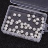 EMTPJAL 6mm Pearl Buttons, 50 Pack White Resin Sewing Buttons