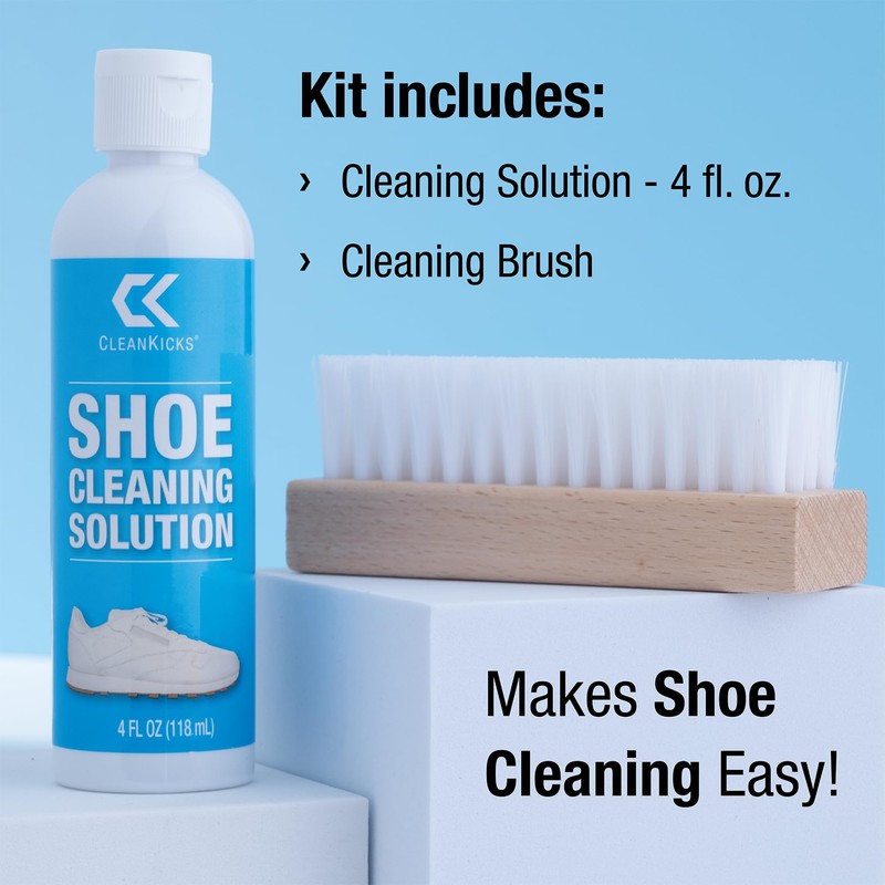 CleanKicks Shoe Cleaning Kit - Footwear Cleaner for Sneakers, Boots,
