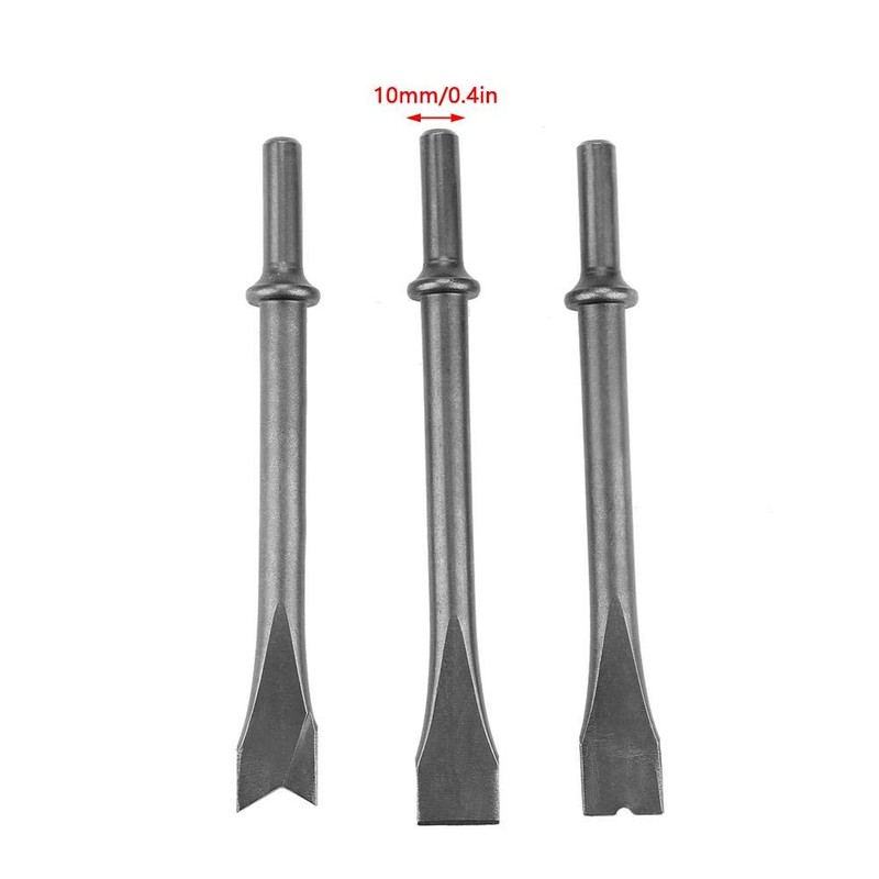 Heavy Duty Air Hammer Chisels Kit Extra Long Round Shank