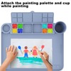 Svartur Painting Mat with Cup and Palette, 17"X13", Thick Silicone
