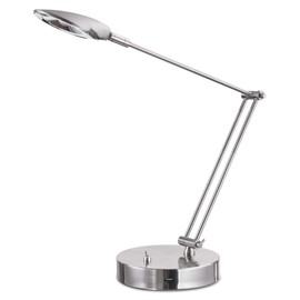 Alera ALELED900S 11 in. W x 6.25 in. D x 26 in. H Adjustable Brushed Nickel LED Task Lamp with USB Port