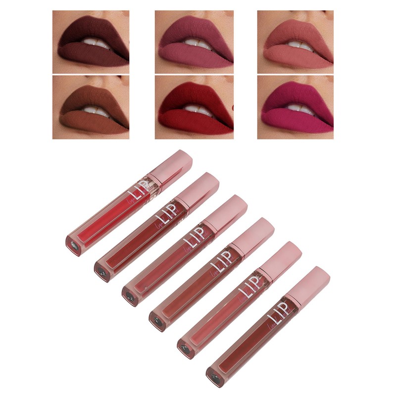 6Pcs Lip Gloss Set 6 Colors Hydrating Nourishing Long Lasting