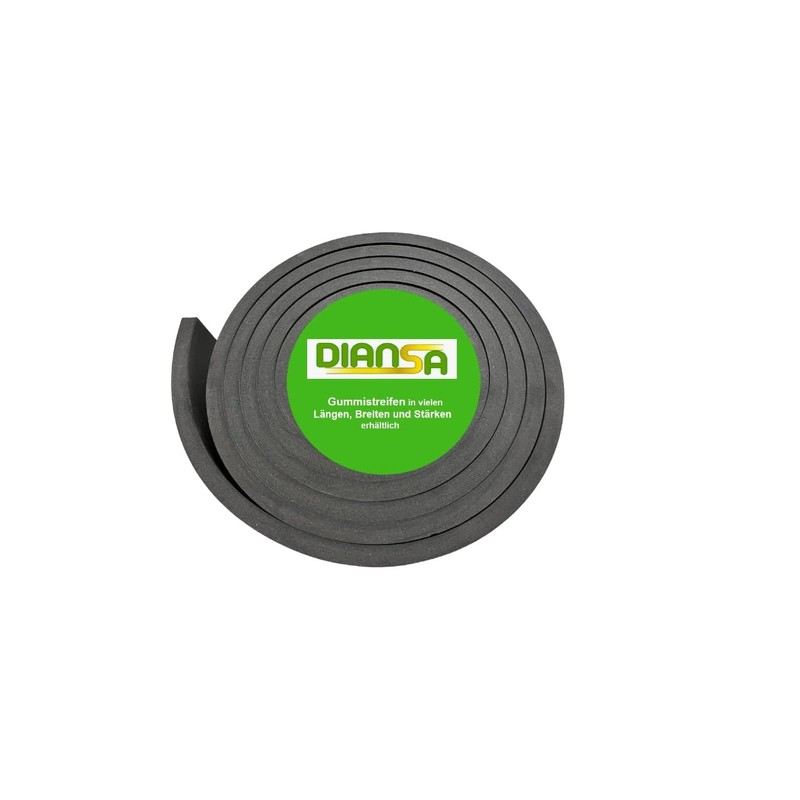 Rubber strips, 3 mm thick, 50 mm wide with fabric