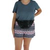 CTM Patch Leather Small Fanny Waist Pack, Black