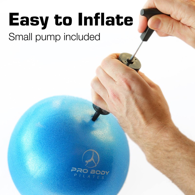 (Black) - Mini Exercise Ball with Pump - 23cm Bender