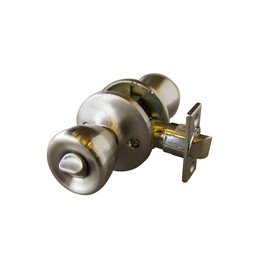 Design House 728675 Terrace 6-Way Universal Privacy Bed and Bath Door Knob Satin Nickel