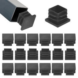 M METERXITY 20pcs Tube End Caps 3/4 x 3/4" Plastic Square Hole Plugs for Chair Leg Bar Stool Fitness Equipment Insert Chair Anti-Slip Fence Plug Floor Protector