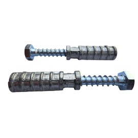 SANTIE 3/8 in. x 2-1/2 in. Zinc-Alloy Long Lag Shields Anchor with Lag Bolts (12-Pack)